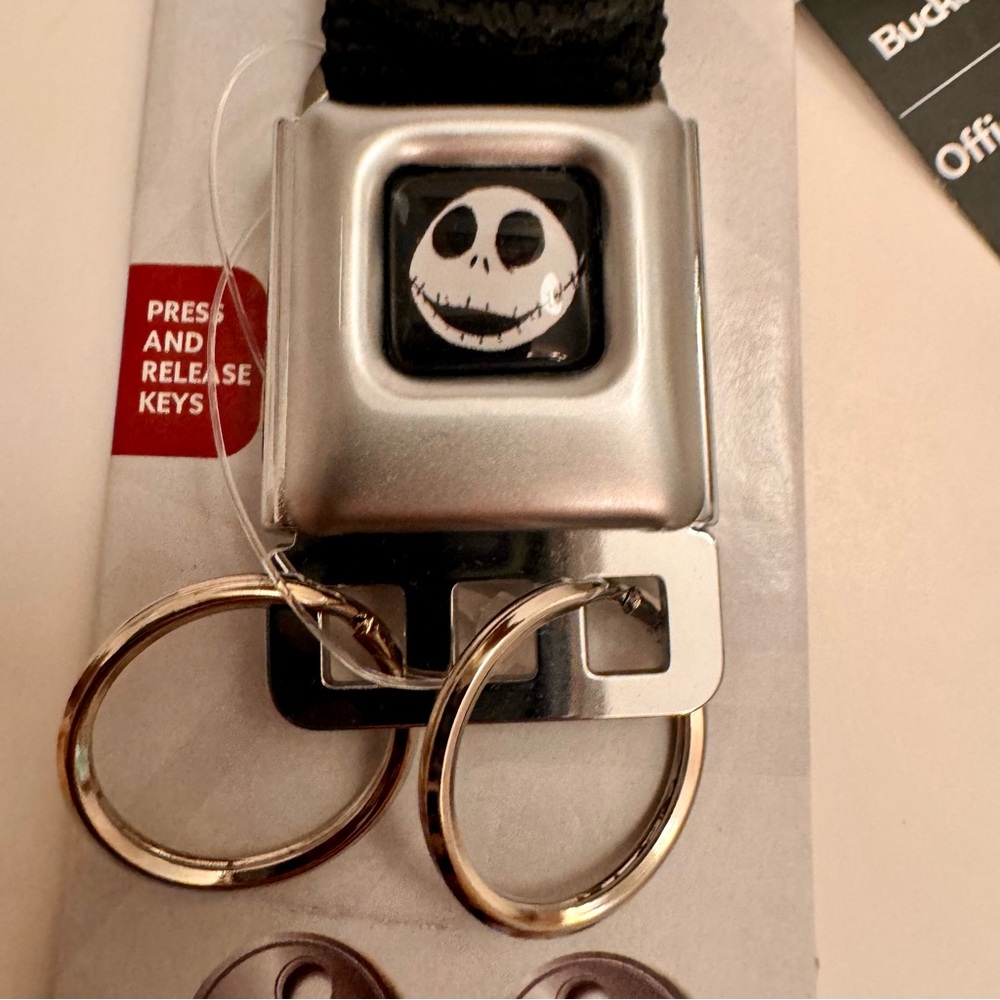 NWT. Jack Skellington keychain. Seat belt buckle style keychain from Buckledown.
